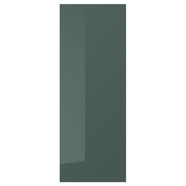 KALLARP door, high-gloss dark grey-green, 30x80 cm