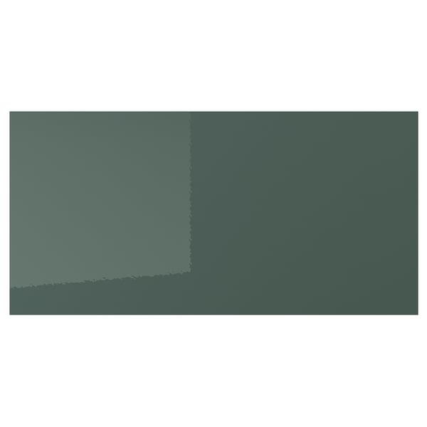 KALLARP drawer front, high-gloss dark grey-green, 80x40 cm