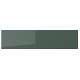 KALLARP drawer front, high-gloss dark grey-green, 80x20 cm