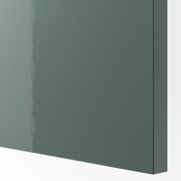 KALLARP drawer front, high-gloss dark grey-green, 80x40 cm