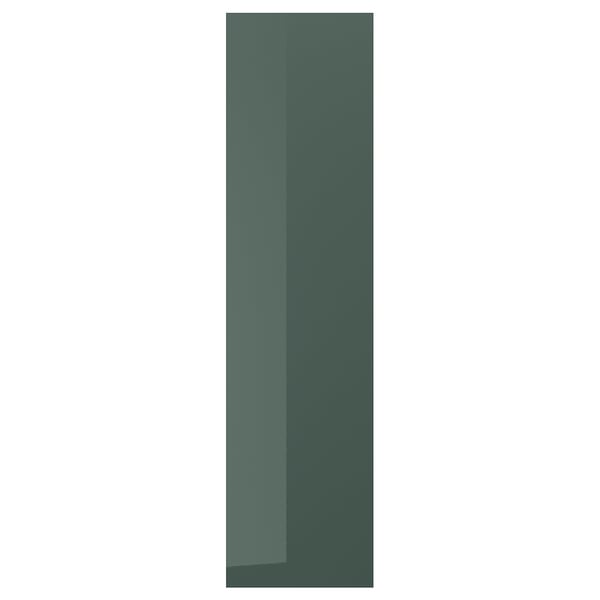 KALLARP cover panel, high-gloss dark grey-green, 62x240 cm