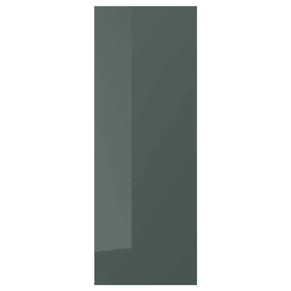 KALLARP cover panel, high-gloss dark grey-green, 39x106 cm