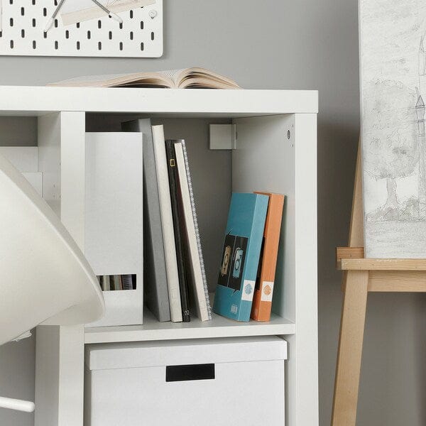 Ikea KALLAX / ELDBERGET - Desk and chair, white/dark grey black