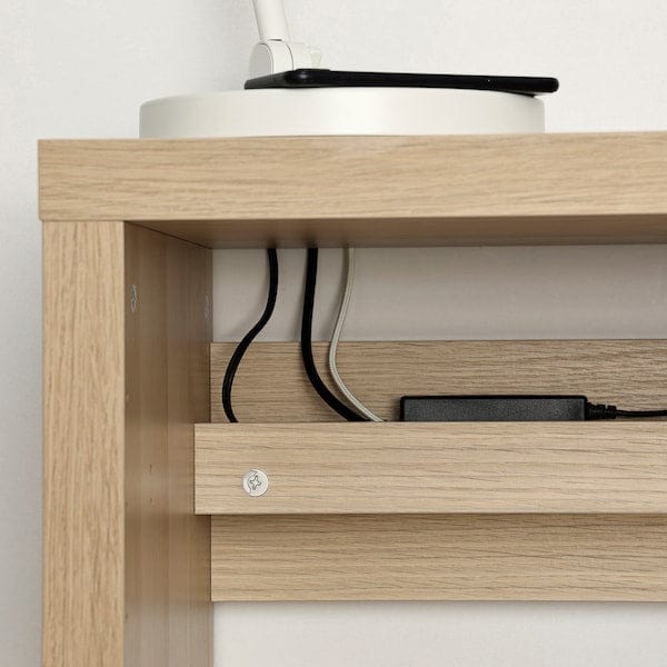 Ikea KALLAX / ELDBERGET - Desk and chair, white stained oak effect/dark grey black