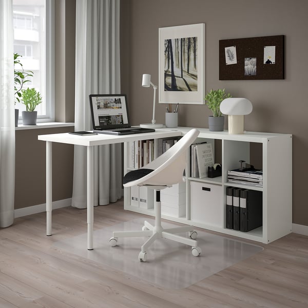 KALLAX / LINNMON desk combination, white, 77x139x147 cm