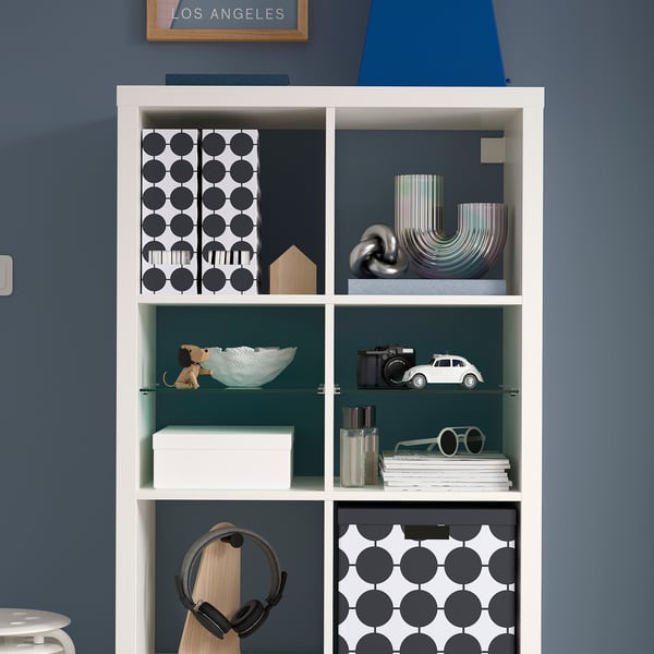 KALLAX glass shelf, 33 cm, 2 pack