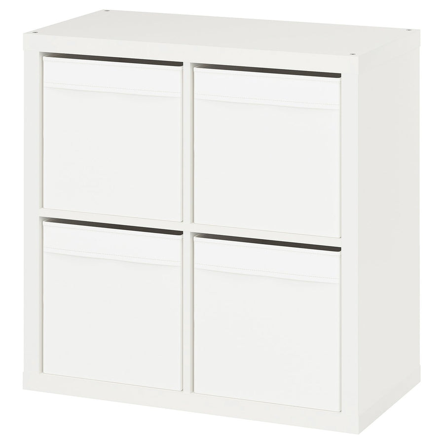 KALLAX shelving unit, white/Dröna white, 77x39x77 cm