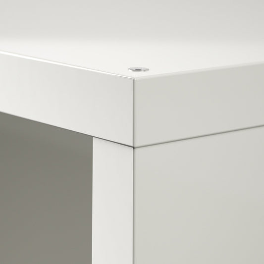 KALLAX shelving unit, white/Dröna black, 77x39x147 cm