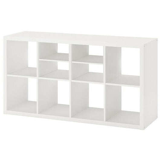 Ikea KALLAX - Shelving unit, with 2 shelf inserts/white, 147x77 cm