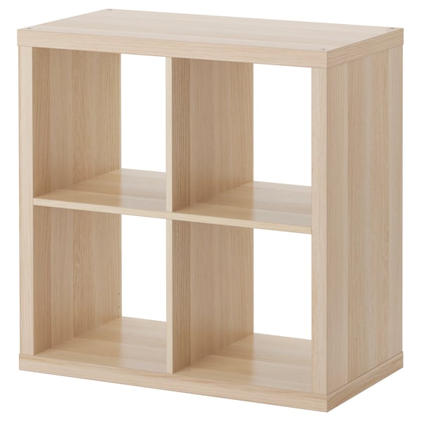 KALLAX shelving unit, white stained oak effect, 77x77 cm