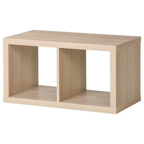 KALLAX shelving unit, white stained oak effect, 77x41 cm