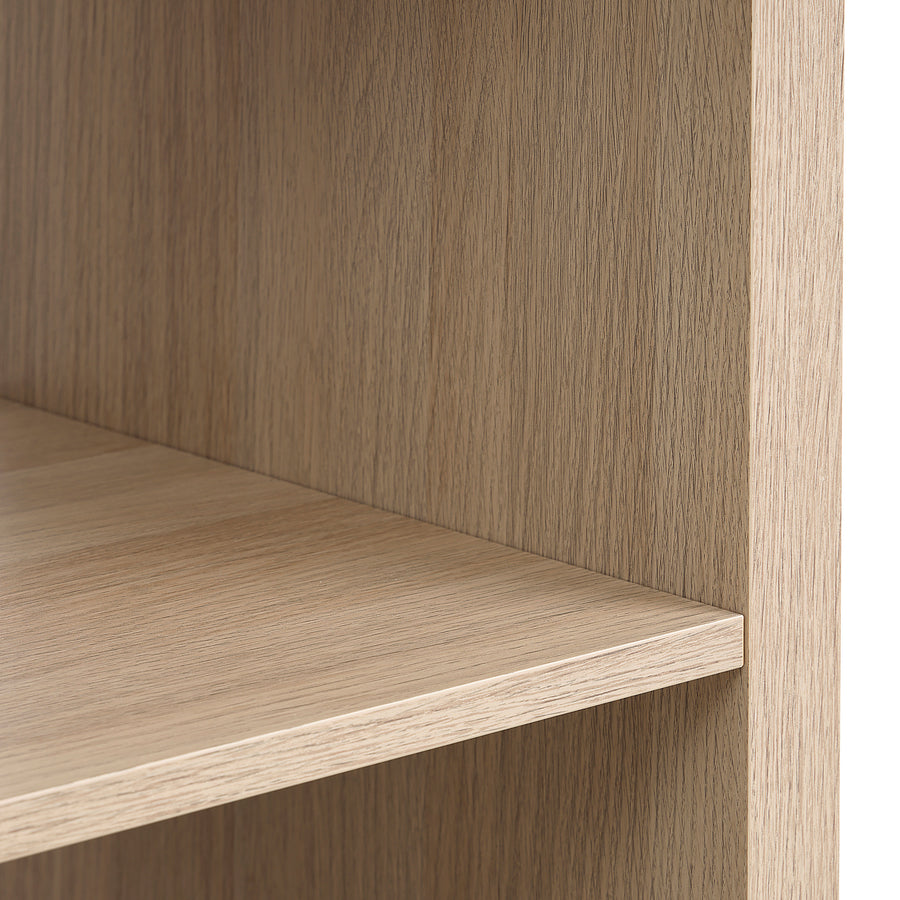 KALLAX shelving unit, white stained oak effect, 77x112 cm