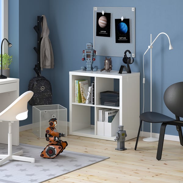 KALLAX shelving unit, high-gloss white, 77x77 cm