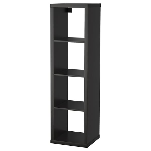 KALLAX shelving unit, black-brown, 42x147 cm