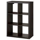 KALLAX shelving unit, black-brown, 77x112 cm