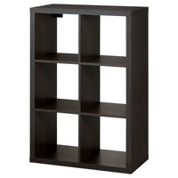 KALLAX shelving unit, black-brown, 77x112 cm