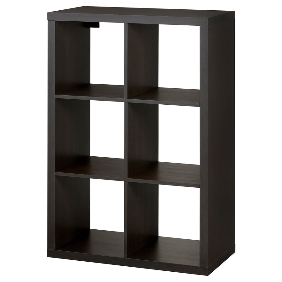 KALLAX shelving unit, black-brown, 77x112 cm