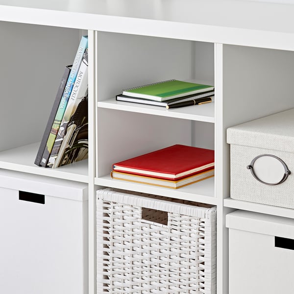 KALLAX insert with 1 shelf, white, 33x33 cm