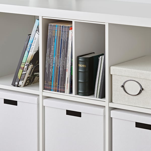 KALLAX insert with 1 shelf, white, 33x33 cm