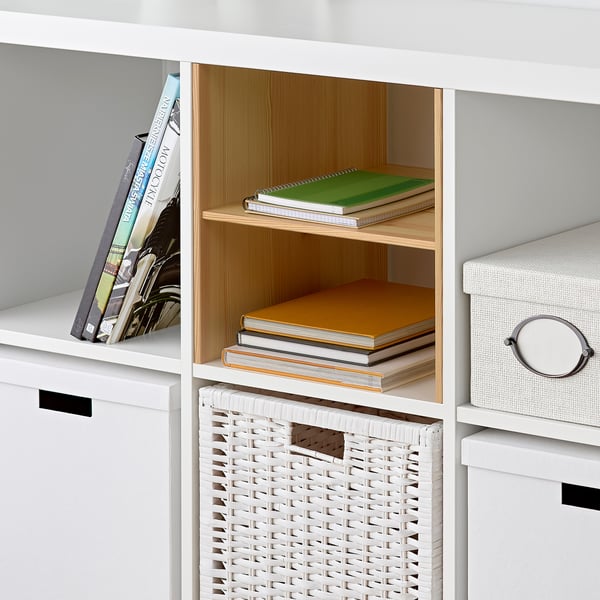 KALLAX insert with 1 shelf, pine, 33x33 cm