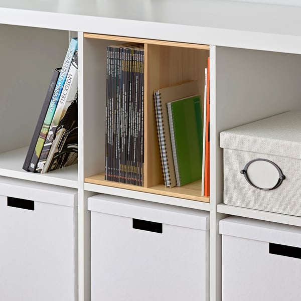 KALLAX insert with 1 shelf, pine, 33x33 cm