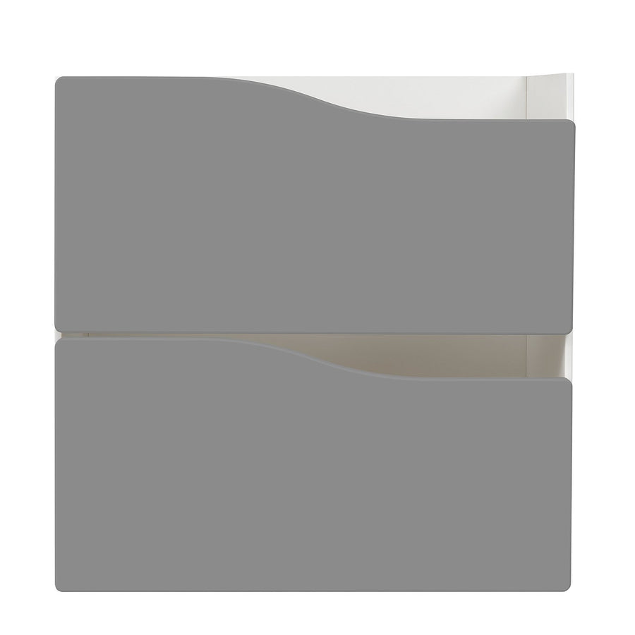 KALLAX insert with 2 drawers, wave shaped/dark grey, 33x33 cm