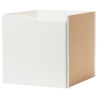 KALLAX insert with door, wave shaped/white, 33x33 cm