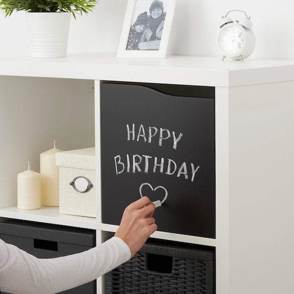 Ikea KALLAX - Insert with door, wave shaped/blackboard surface, 33x33 cm