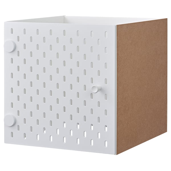 KALLAX insert with pegboard, white, 33x33 cm
