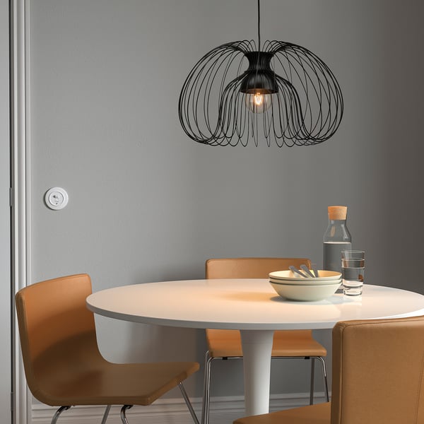 KALLFRONT / HEMMA pendant lamp, black, 52 cm