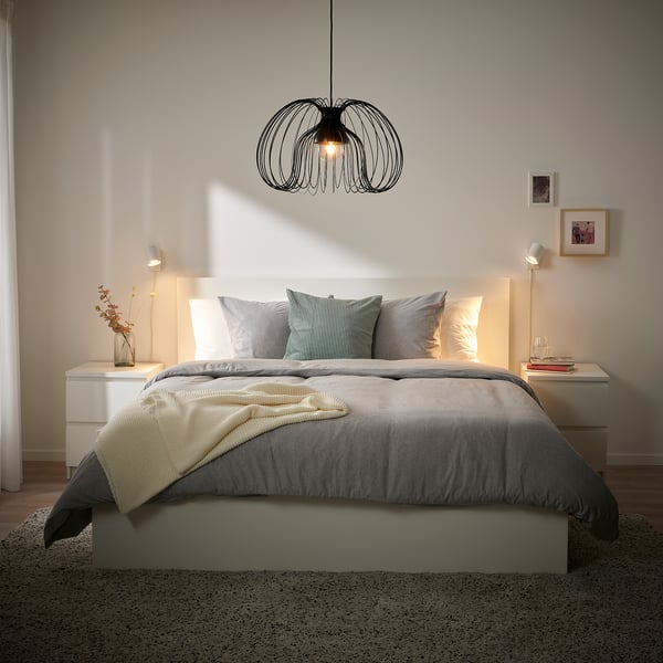 KALLFRONT / HEMMA pendant lamp, black, 52 cm