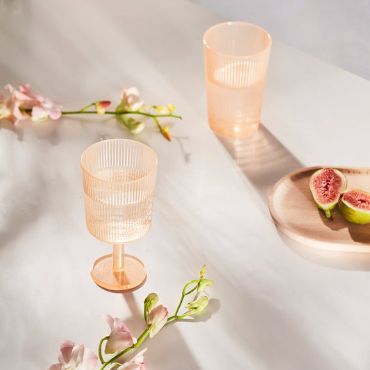 KALLSINNIG wine glass, plastic/orange, 32 cl