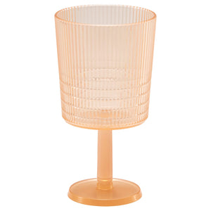 KALLSINNIG wine glass, plastic/orange, 32 cl