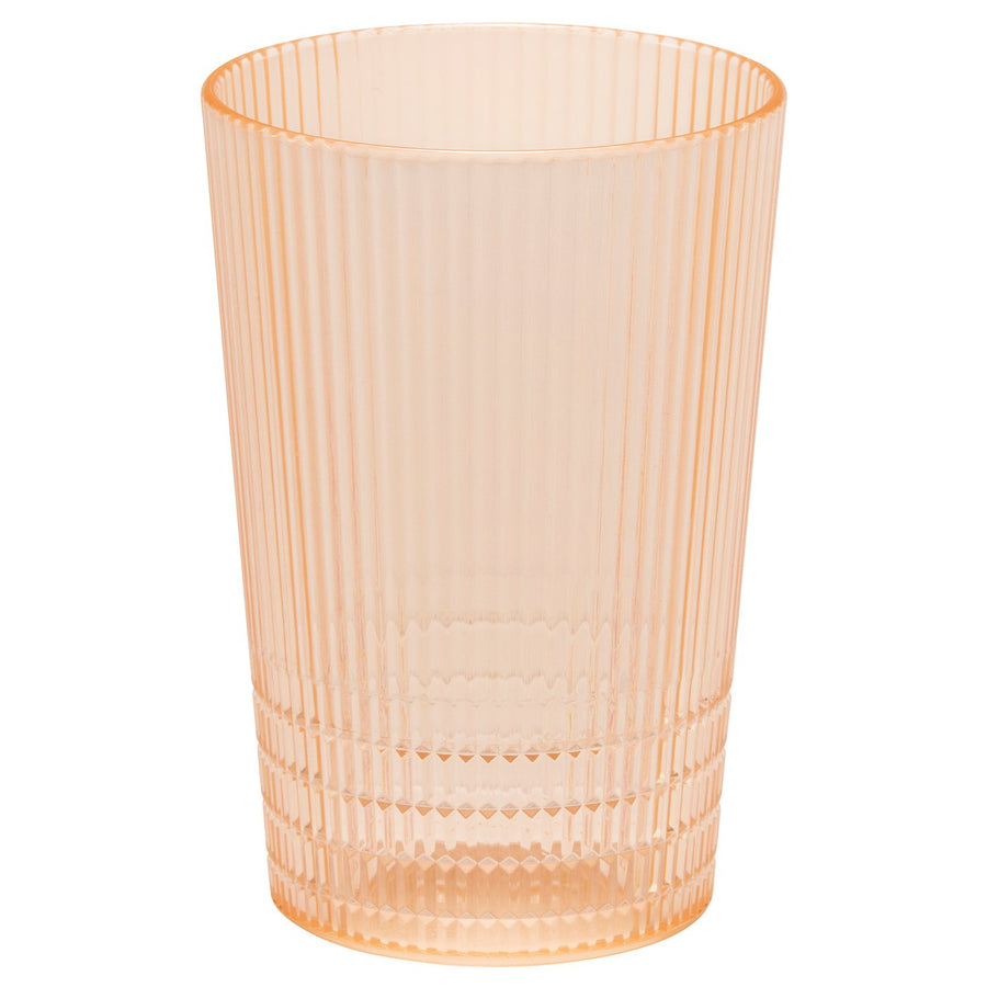 KALLSINNIG glass, plastic/orange, 38 cl