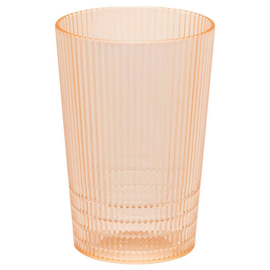 KALLSINNIG glass, plastic/orange, 38 cl