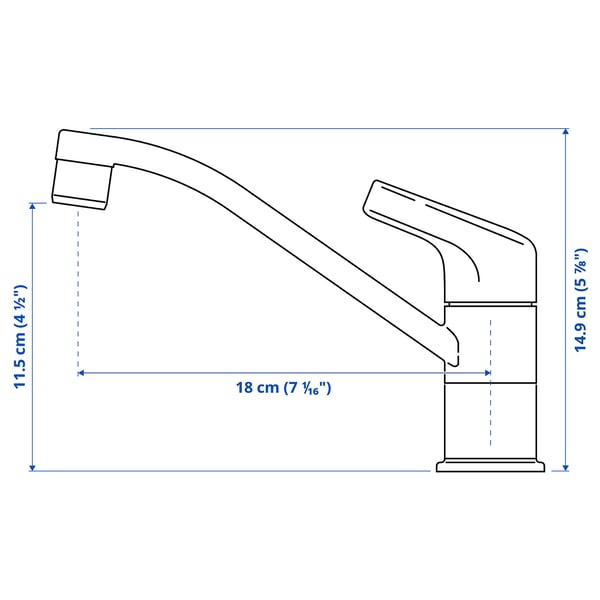KALLSJÖN pillar tap, chrome-plated