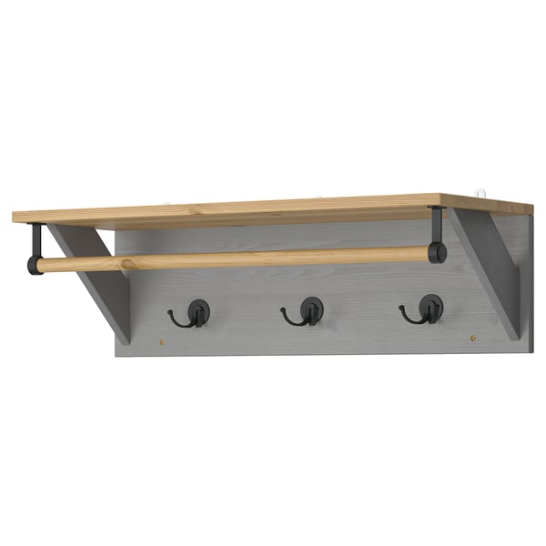 KALLSÖ hat rack, grey, 80 cm