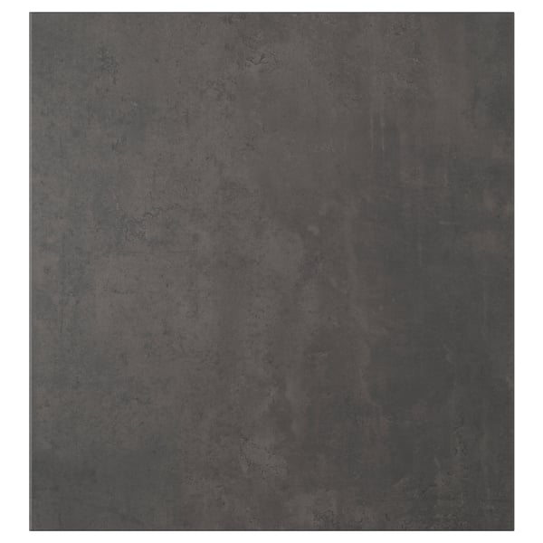KALLVIKEN door, dark grey concrete effect, 60x64 cm