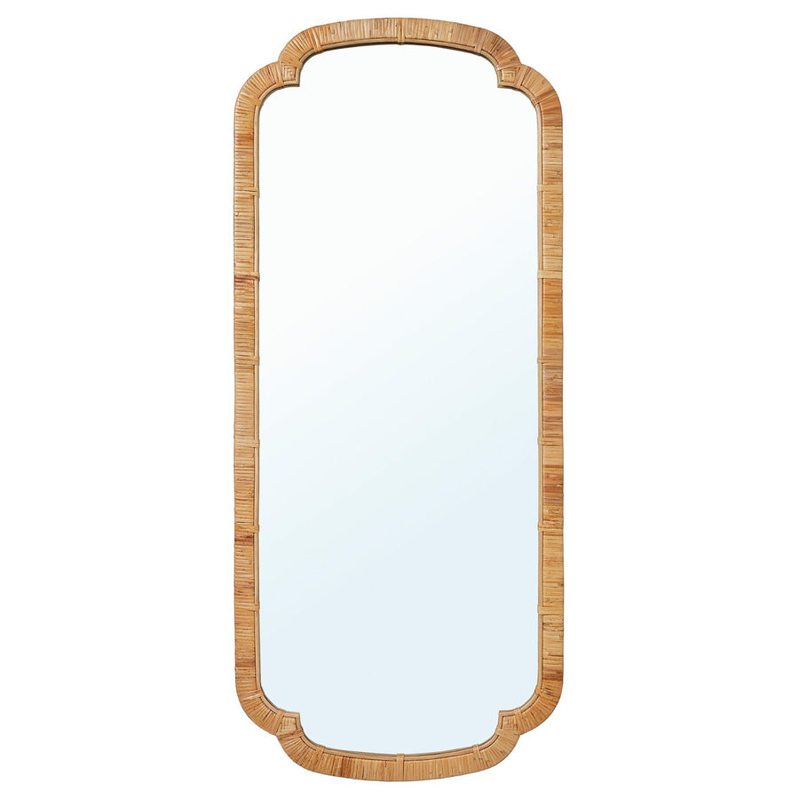 KANDLENÖT mirror, rattan, 60x140x2 cm