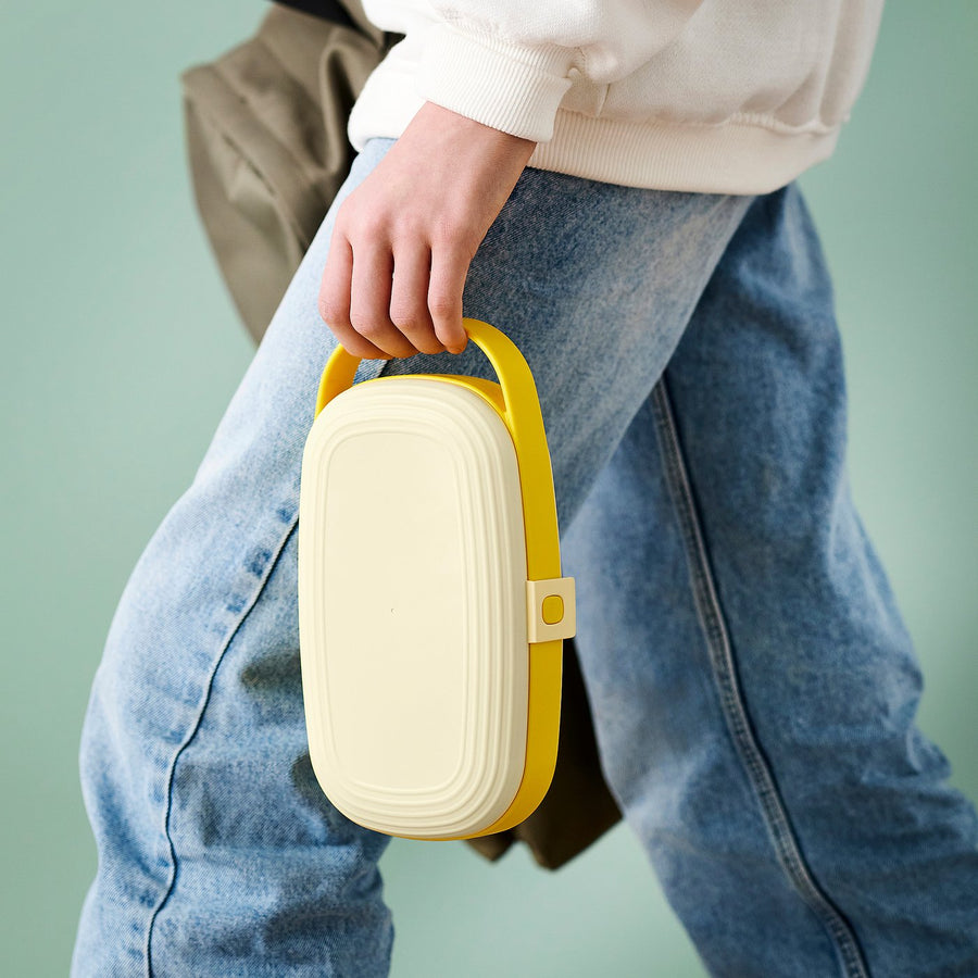 KAPTENSFISK lunch box, yellow, 23x13x6 cm
