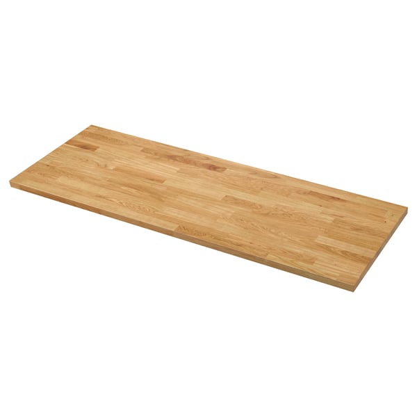 KARLBY worktop, oak/veneer, 246x3.8 cm