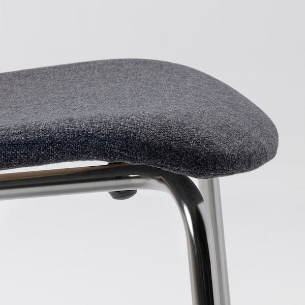 Ikea KARLPETTER Chair, Gunnared smoky grey / Sefast chrom ,