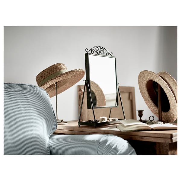 KARMSUND table mirror, black, 27x43 cm