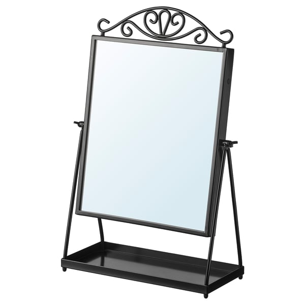 KARMSUND table mirror, black, 27x43 cm
