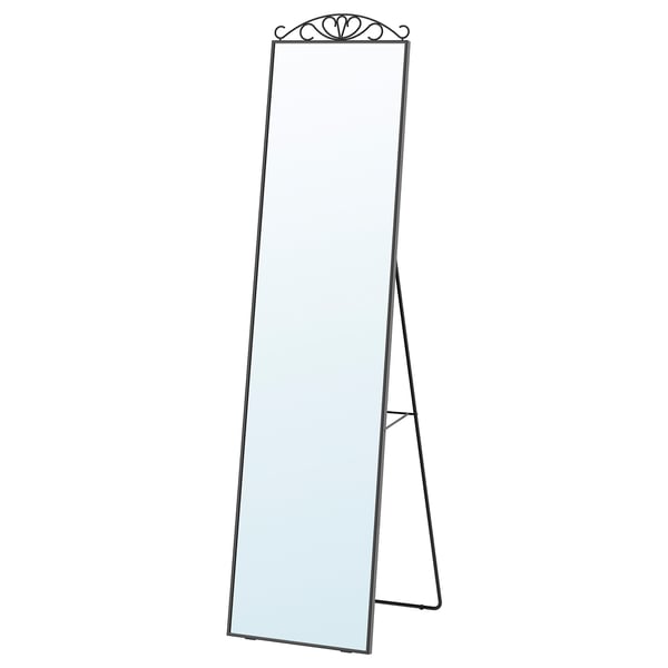 KARMSUND standing mirror, black, 40x167 cm