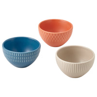 KEJSERLIG bowl, mixed colours, 10 cm, 3 pack