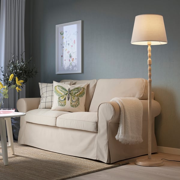 KINNAHULT floor lamp, ash/white, 150 cm