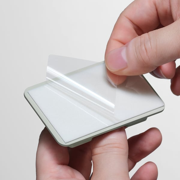 KINNASJÖ waste bin, with lid self-adhesive/green, 4 l