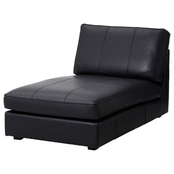 KIVIK chaise longue, Grann/Bomstad black, 90x83x163 cm