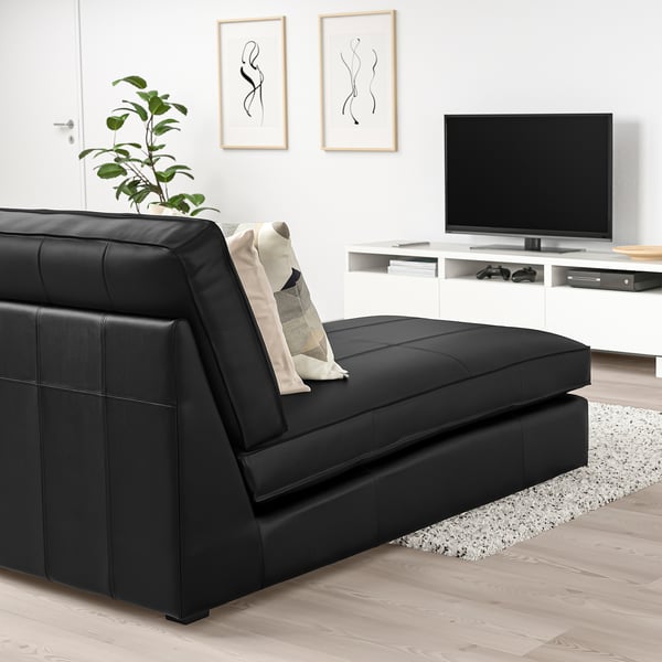 KIVIK chaise longue, Grann/Bomstad black, 90x83x163 cm